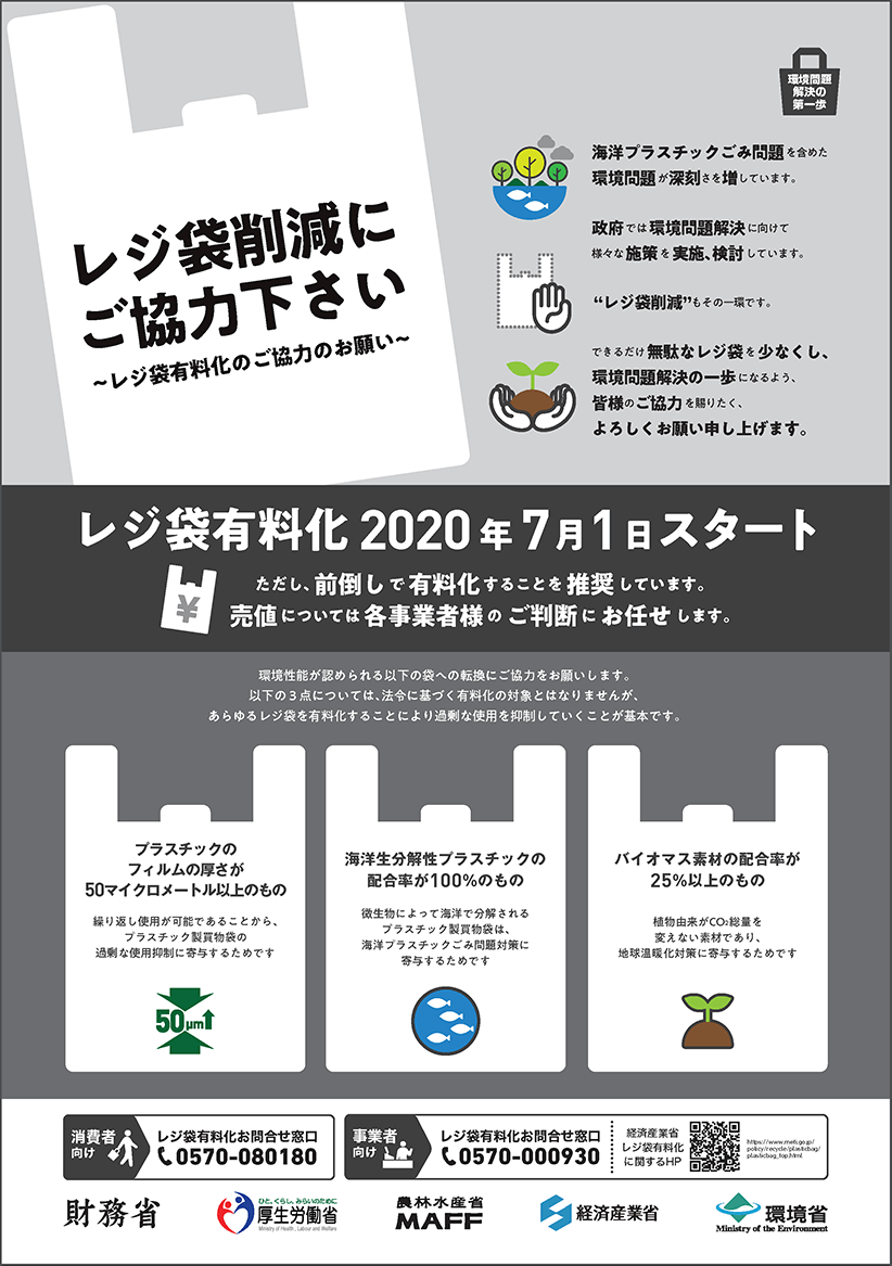 プラスチック製レジ袋の有料化に向けた取組について 北北海道たばこ販売協同組合北北海道たばこ販売協同組合